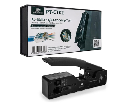 Narzędzie serwisowe / sieciowe Spacetronik Zaciskarka RJ45/RJ12/RJ11 PT-CT02